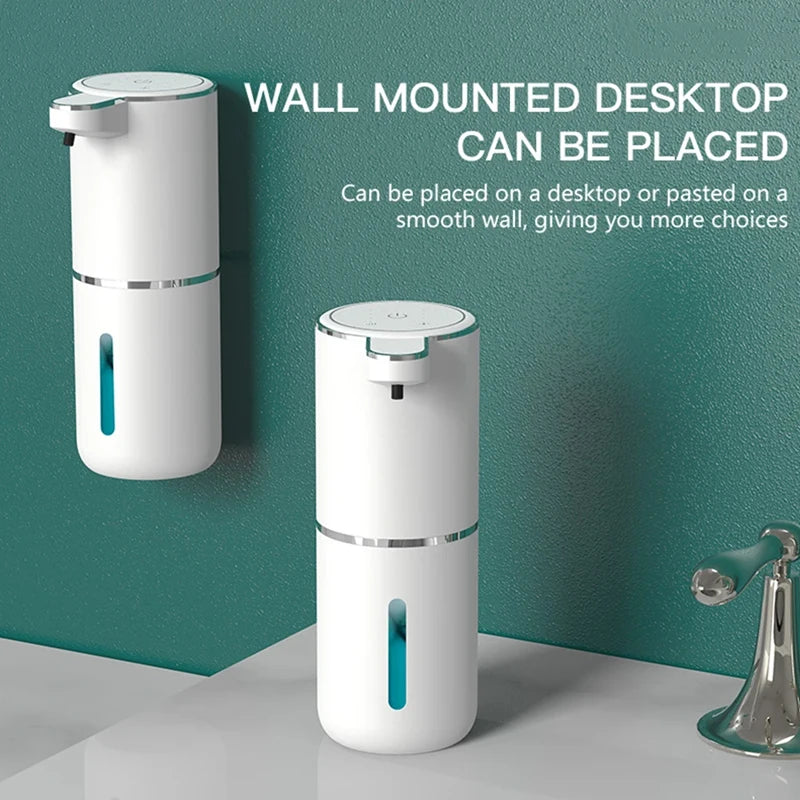 Automatic soap dispenser noncontact foam soap dispenser 380ml USB rechargeable adjustable foam suitable for kitchen and bathroom