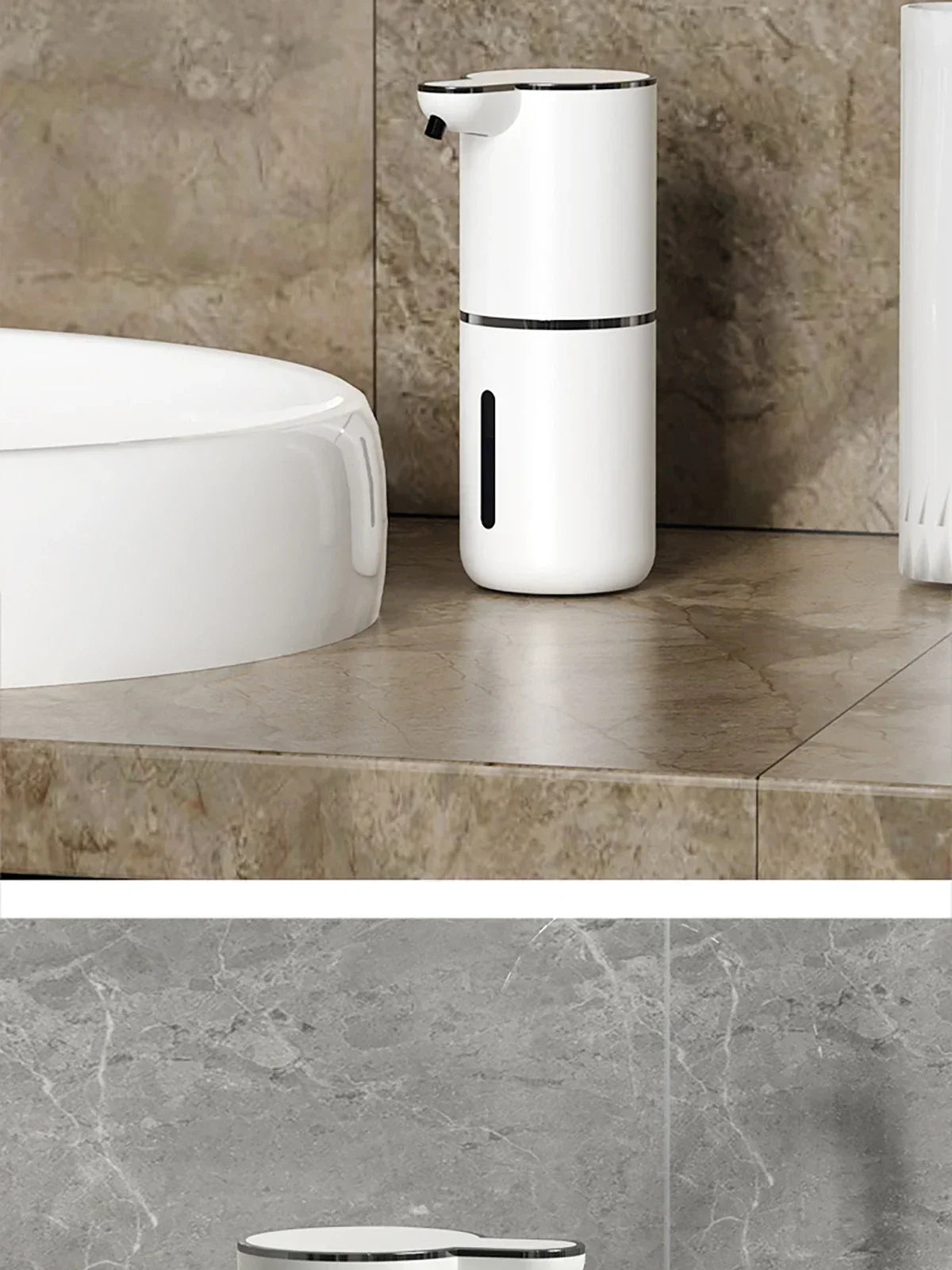Automatic soap dispenser noncontact foam soap dispenser 380ml USB rechargeable adjustable foam suitable for kitchen and bathroom