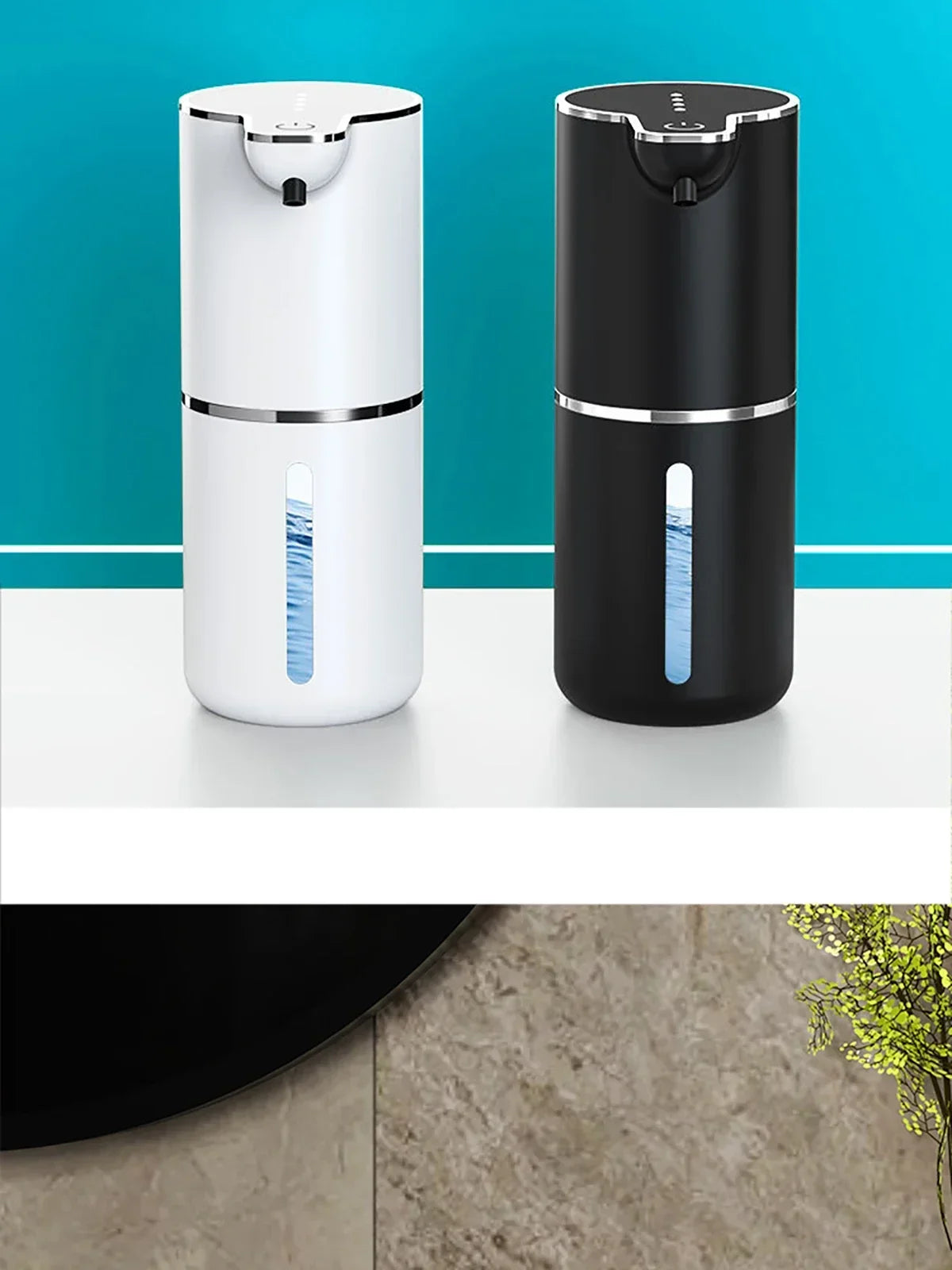 Automatic soap dispenser noncontact foam soap dispenser 380ml USB rechargeable adjustable foam suitable for kitchen and bathroom